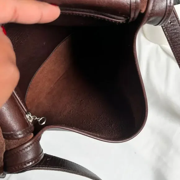 SOLD COACH Vintage 9134 Hippie Flap Bag Shoudler or Crossbody Brown - Picture 8 of 15